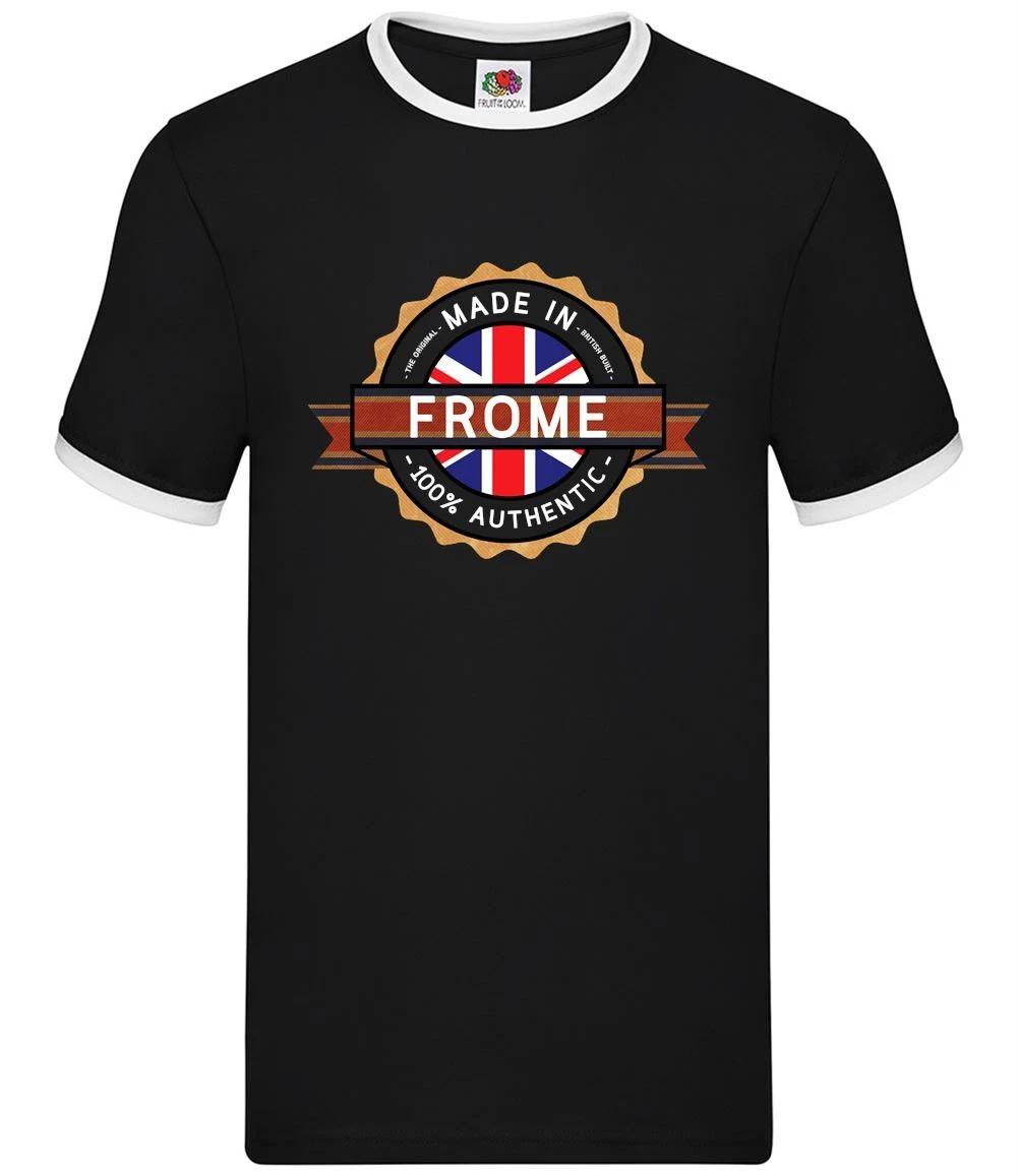 Made In Frome - Mens Ringer - Town Hometown Born In Somerset Gift 2XL