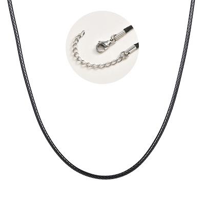 Accessories, Simple Basic Wax Rope Necklace Women, Stainless Steel Lobster Buckle Adjustable Size Nc-499