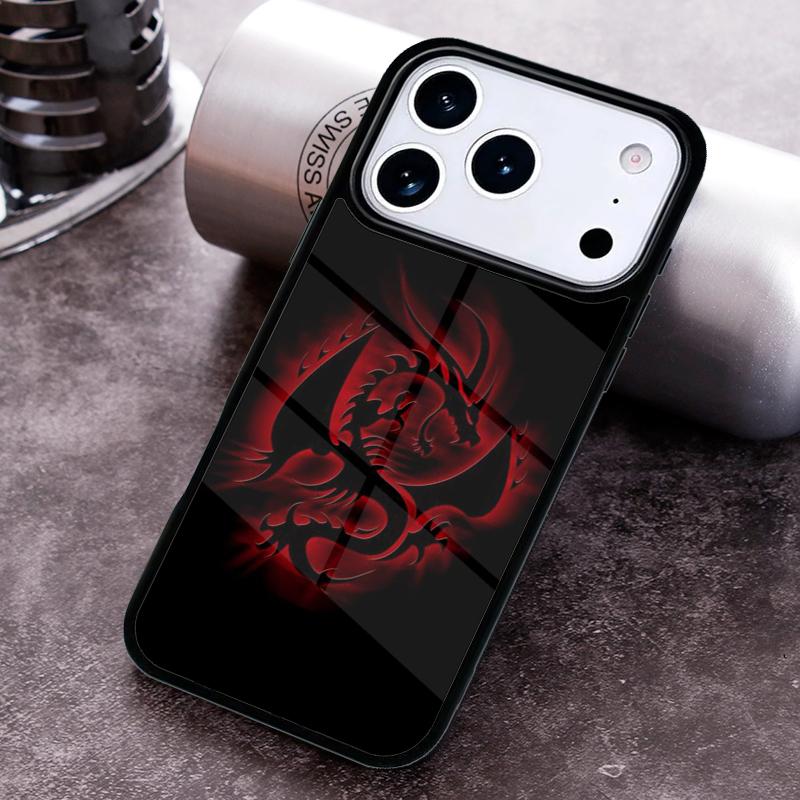Red Dragon Soft Phone Case for iPhone 17 16 15 Pro Max Air 14 13 12 11 Plus Shockproof Capa Cover