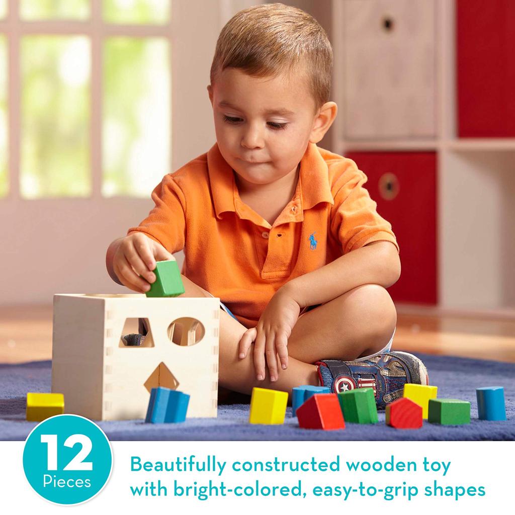 Melissa & Doug Holzspielzeug Puzzlebox Form-Zuordnungsspielzeug, Authentisch, 575
