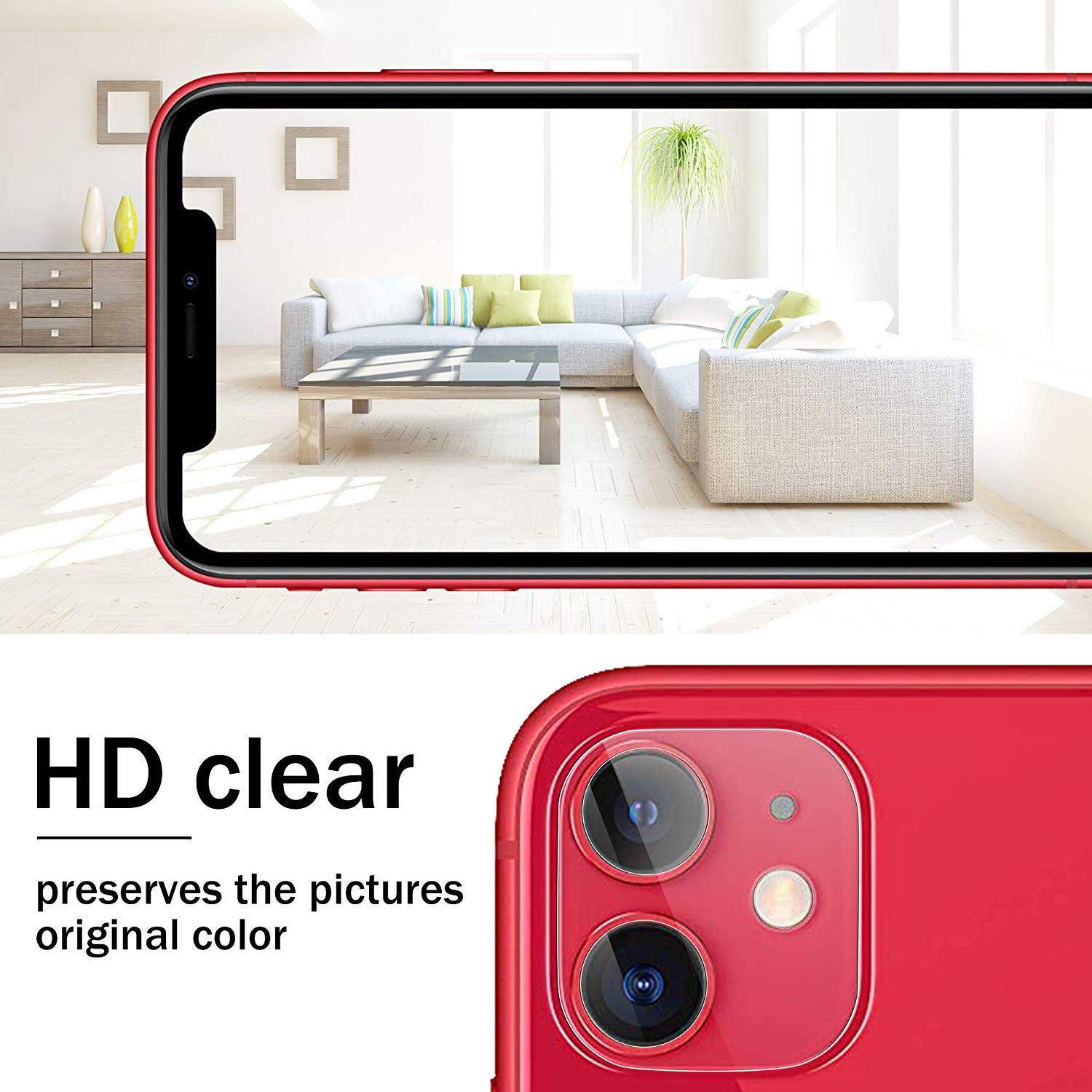 Careflection Premium 3D Tempered Glass Camera Protector For Iphone 11 Camera Protector, Bubble Free Tempered Glass Prote 11 серебряный