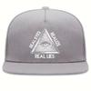 Lightweight 1pc Unisex Adjustable Snapback Cap - "Real Eyes Realize Real Lies" Print Street Style Hip-Hop Hat - 100% Polyester H