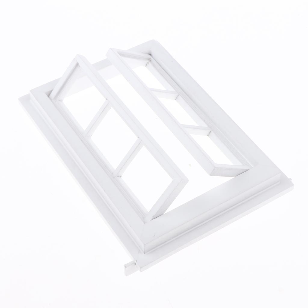 Handmade Wood Window Furnishings for Doll Room/ Bedroom/ Dining Room, 3pcs Set