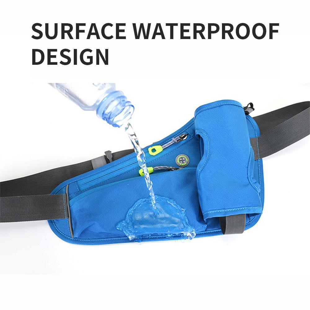 Multifunctional Outdoor Waist Bag Waterproof Running Fanny Pack with Water Bottle Holder Phone Pouch for Sports Fitness Hiking