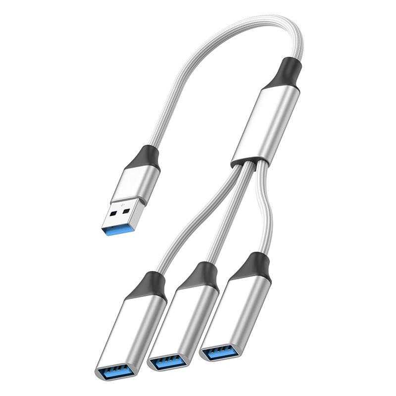 Type-C to USB 3.0 One-to-Three Splitter Hub for Keyboard and Mouse OTG Adapter