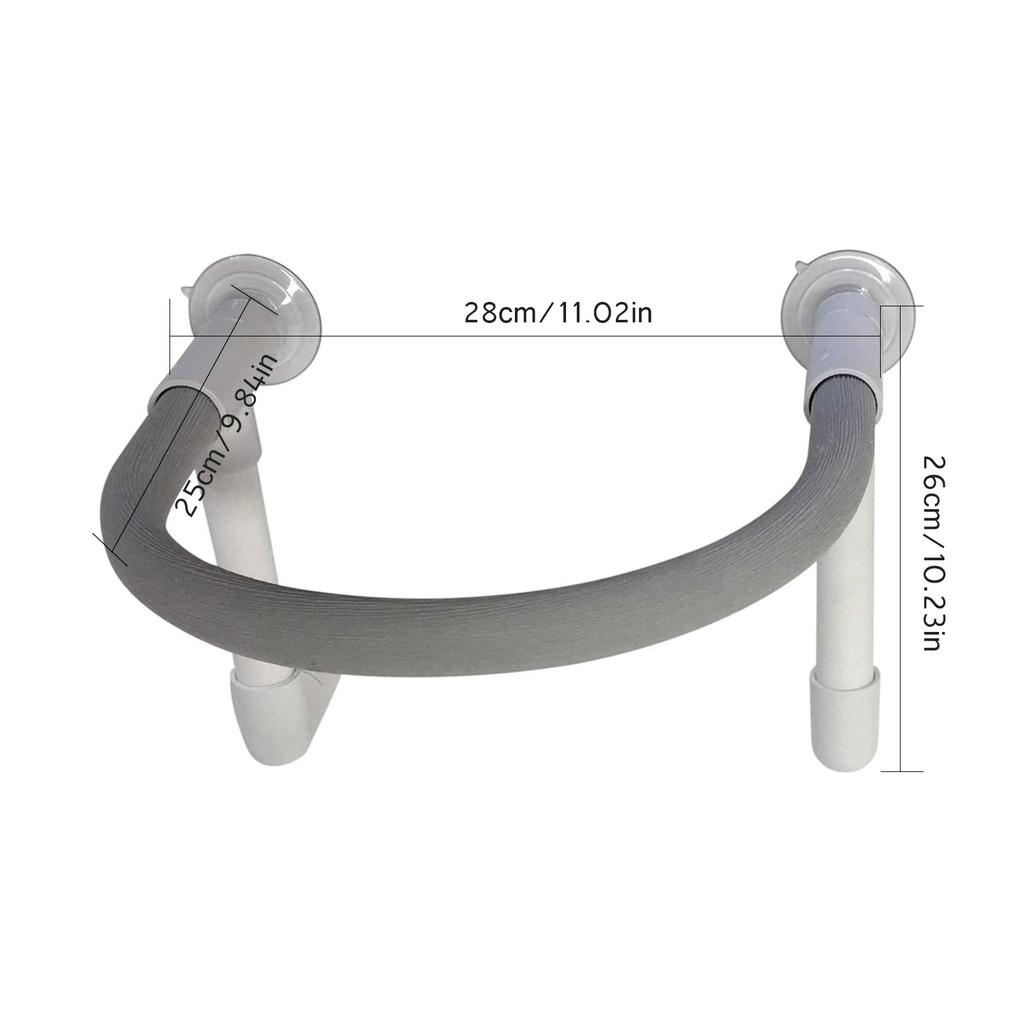 Parrot Bird Shower Perch with Portable Suction Cup Bird Cockatoo Bath Perch Toy Standing Platform Bath Stand