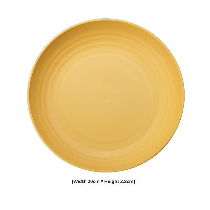 Durable Picnic Tableware Plates Set of 4 Reusable Plastic for Camping Outdoor Beach Barbecue Party