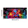 Santa Garage Door Cover Christmas 13x6ft UV Fluorescent Holiday Decoration Festive Living Room Backdrop for Homeowners Party
