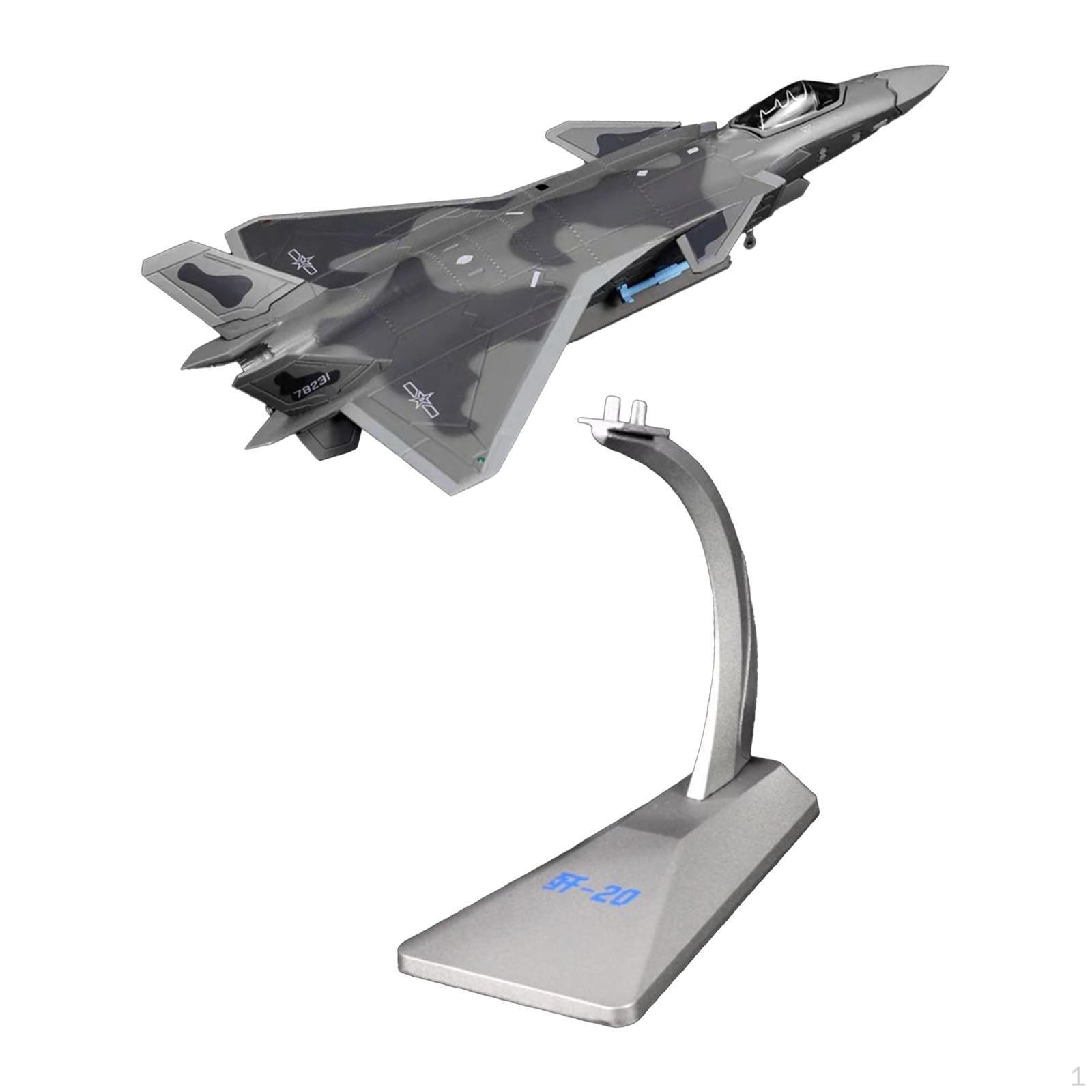 1/100 J20 Fighter Alloy Aircraft Model Adults Gifts Collection Ornament for Bookshelf