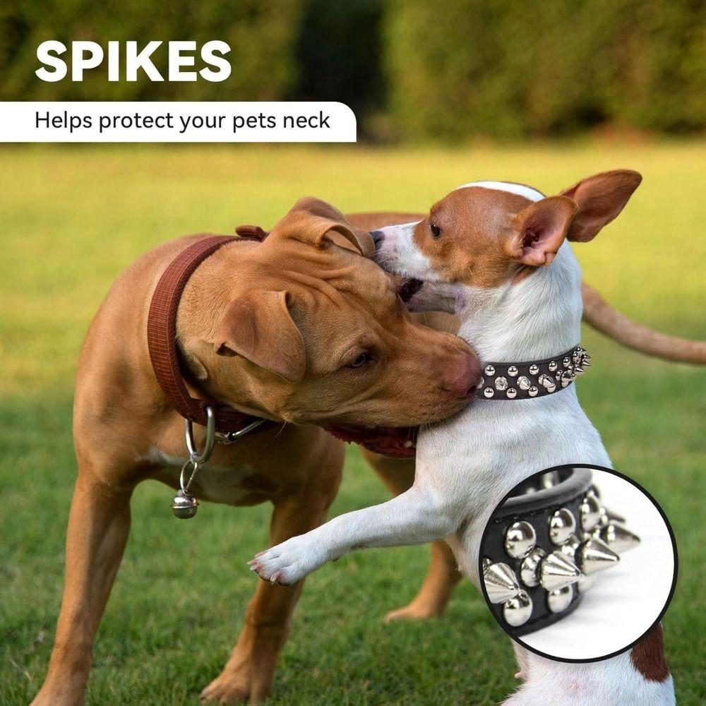 Anti-Bite Spiked Pet Dog Collar Padded Design Studded Pet Collar For Bulldog Pug Puppy
