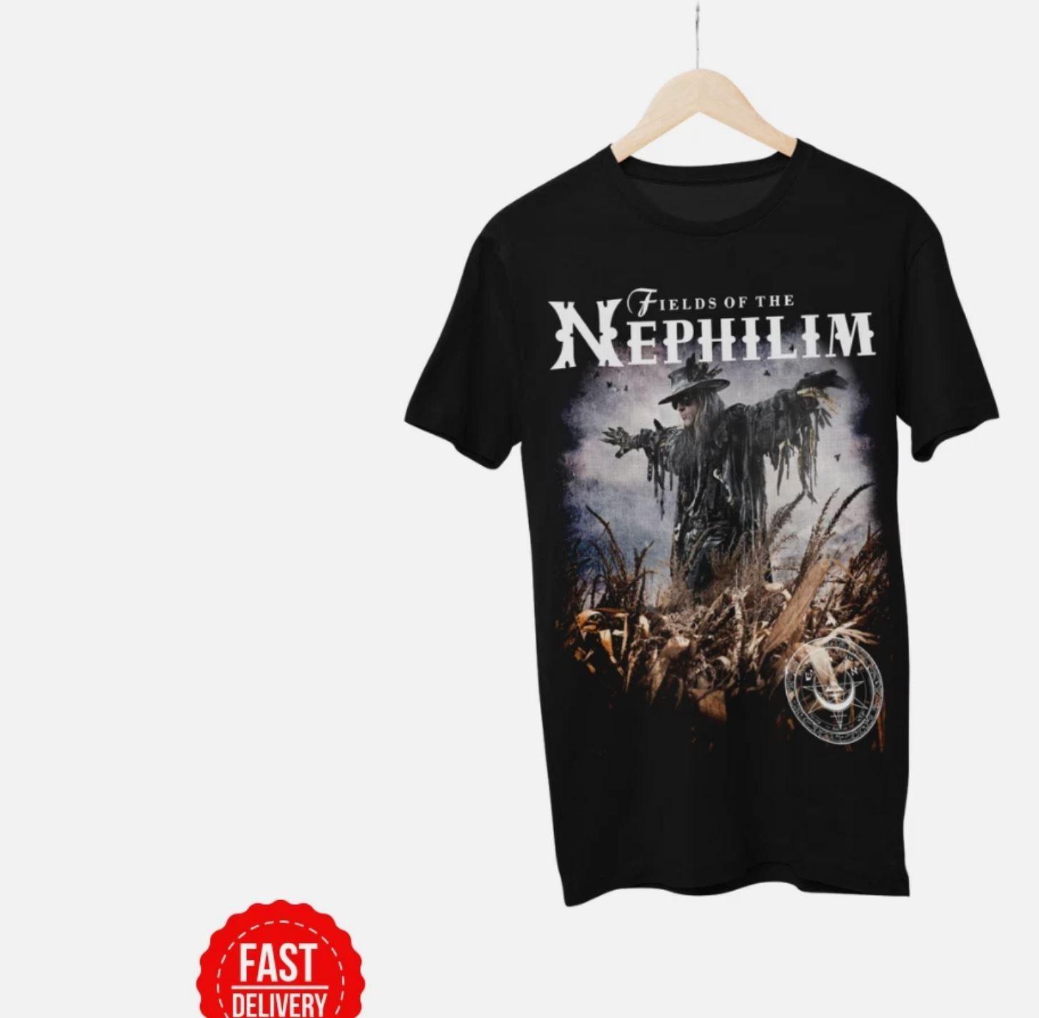 Футболка Fields Of The Nephilim Винтажная Готическая Рок-группа Унисекс Вдохновленная РАСПРОДАЖА Унисекс Футболка XXXL
