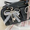 2025 New Korean Fashion Sweet Pearl Bow Keychain Phone Pendant Keyring Y2K Ins Aesthetic Holder for Girl Bag Pendant Accessories