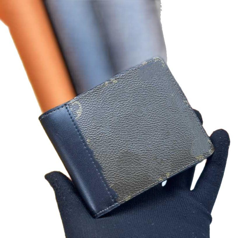 Unisex Genuine Leather Color Block Multi-Card Wallet