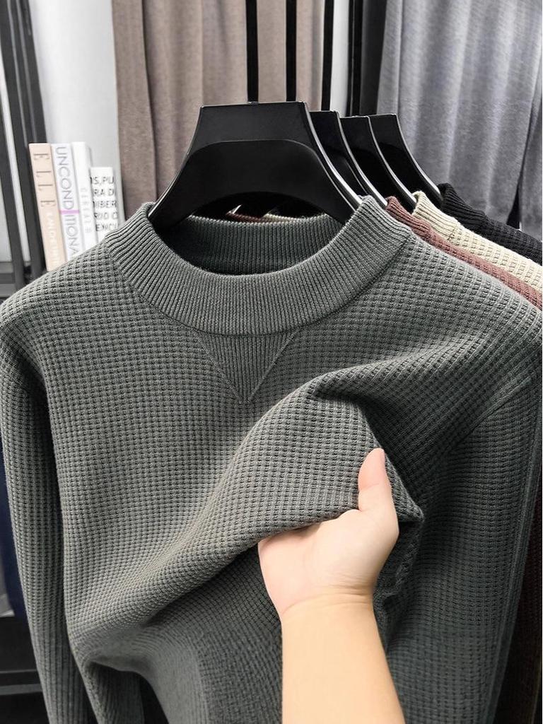 Men's Versatile Knit Round Neck Sweater - Autumn/Winter Bestseller
