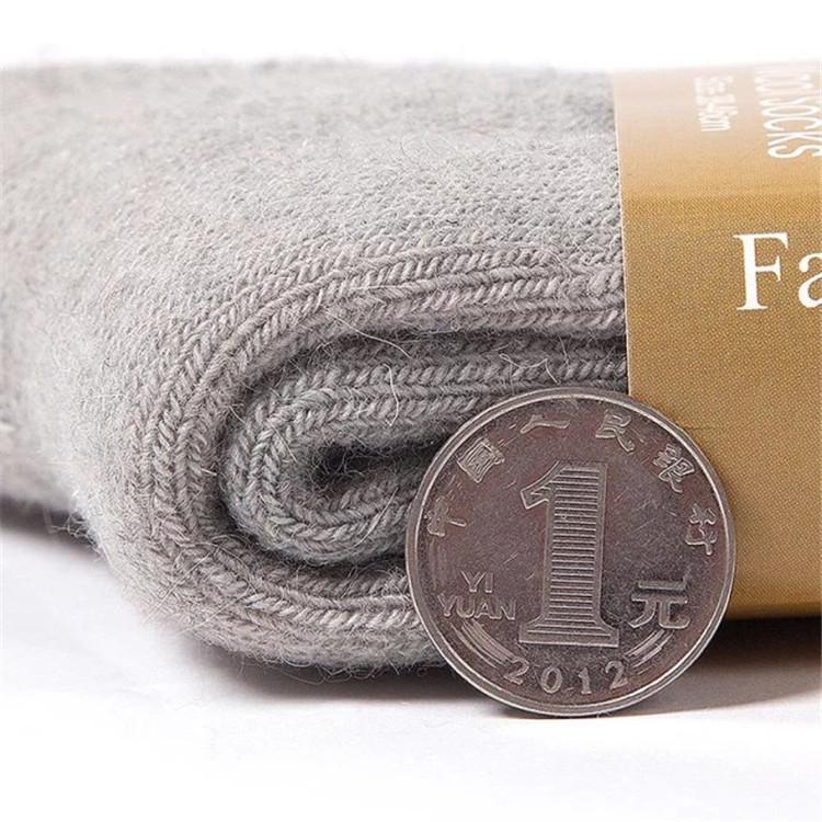 5Pairs Men Wool Socks Winter Warm Casual Thick Men's Simple Solid Color Male High Quality