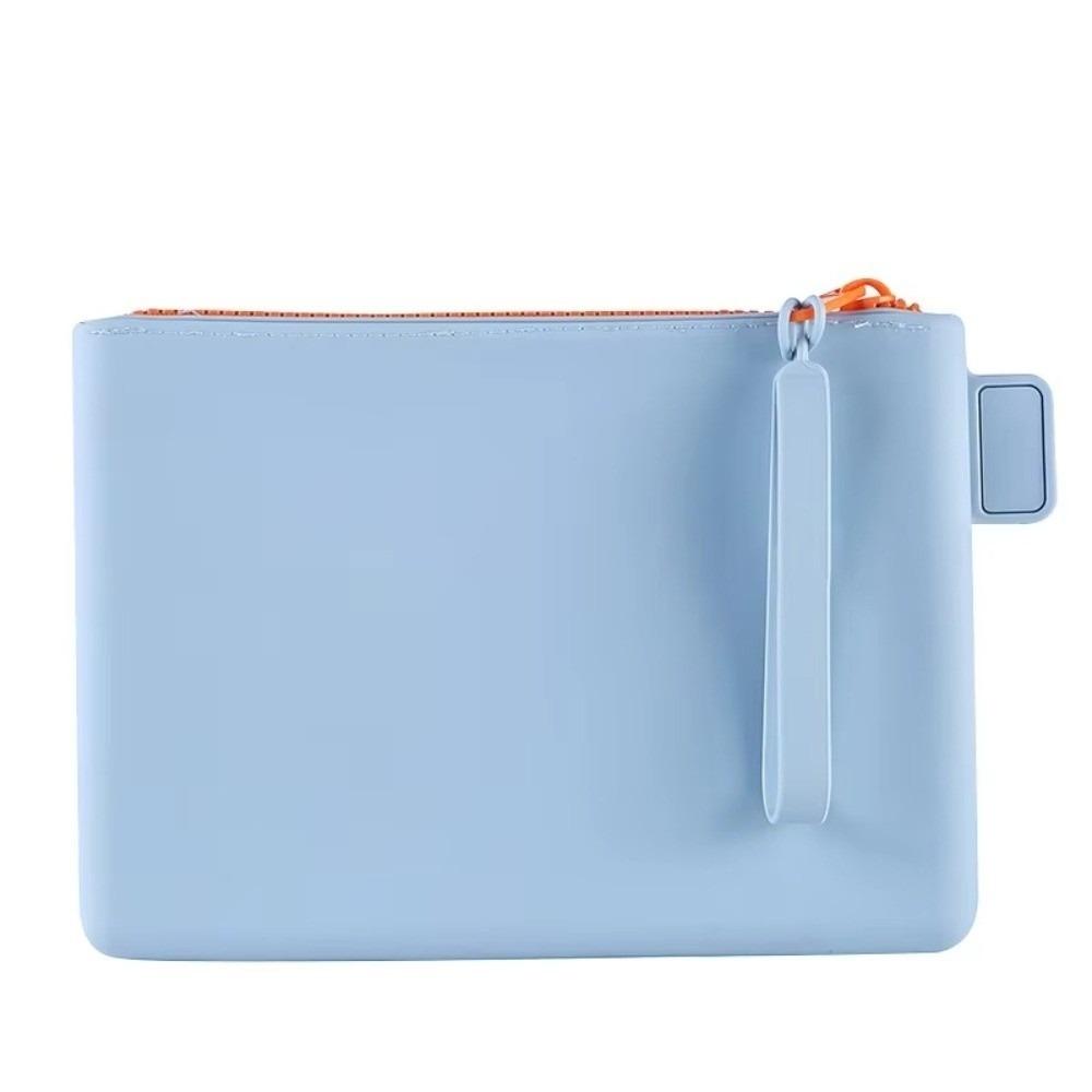 Square Shape Travel Makeup Bag Silicone Makeup Brush Holder New Cosmetic Bag небесно-голубой