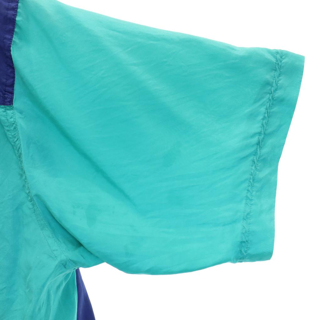 creative edge 90s Silk Old By color Short sleeve shirt XL Emerald green Men's Used