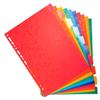 Intercalaires - exacompta - a4 - carte lustrée 225g - onglets renforcés - 10 positions