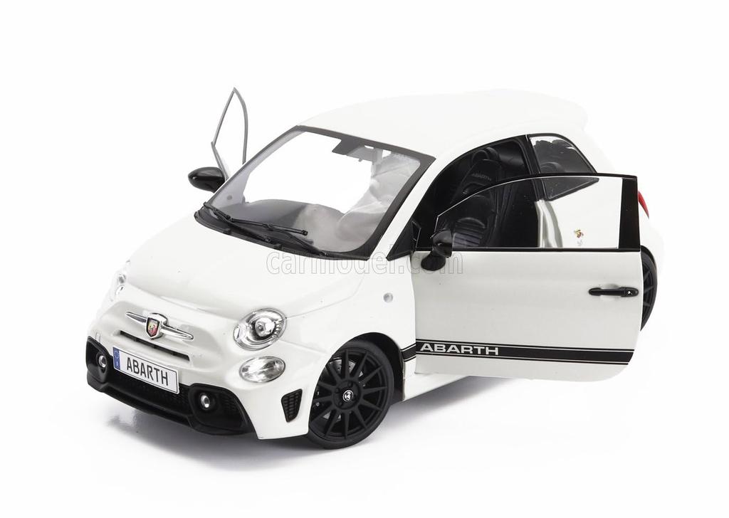 Mini auto FIAT 500 ABARTH SOLIDO FIAT NUOVA 500 ABARTH 595 2022 BÍLÁ ČERNÁ 1811301 1/18 1/18 [Položka]