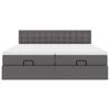 Ottoman Bed with Mattress Light Grey 90x190 cm Velvet