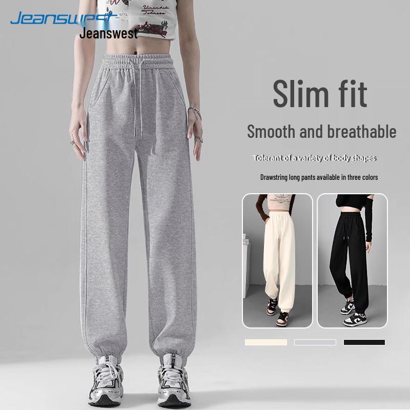 Jeanswest Women s High-Waist Drawstring Casual Long Pants L