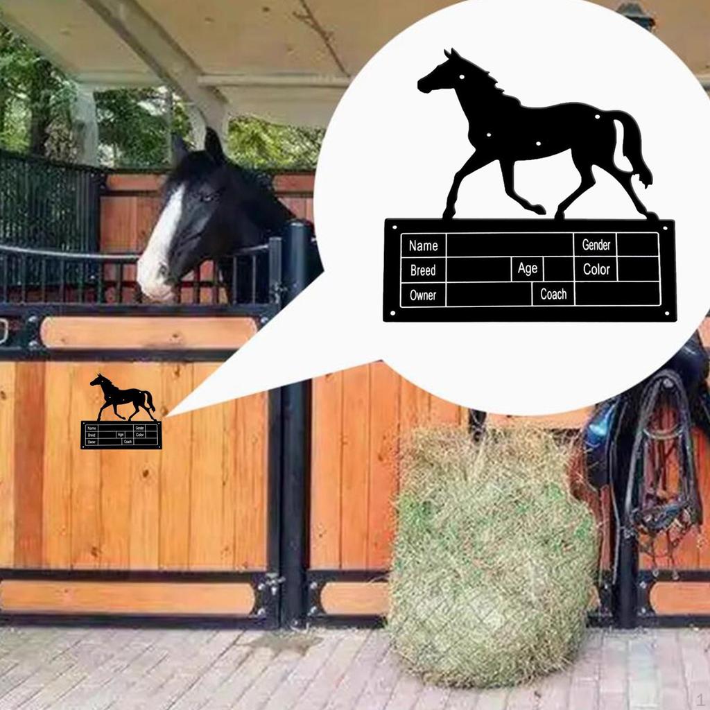 Jmenovka na koňský box, Znamení, Dekorace stáje na zeď, plot, Dárek, Plaketa