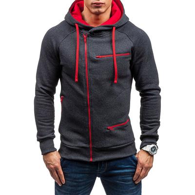 Men Hoodie Sweatshirt Casual Solid Long Sleeve Mens Hoodies Slim Zipper Hooded Cardigan Sweatshirts Men Hoody Sweat Homme