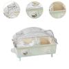 Compact Rodent Habitat with Adjustable Roof for Small Pets
