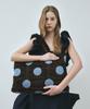 Pleatsmama Polka Dot Shopper Bag Brown