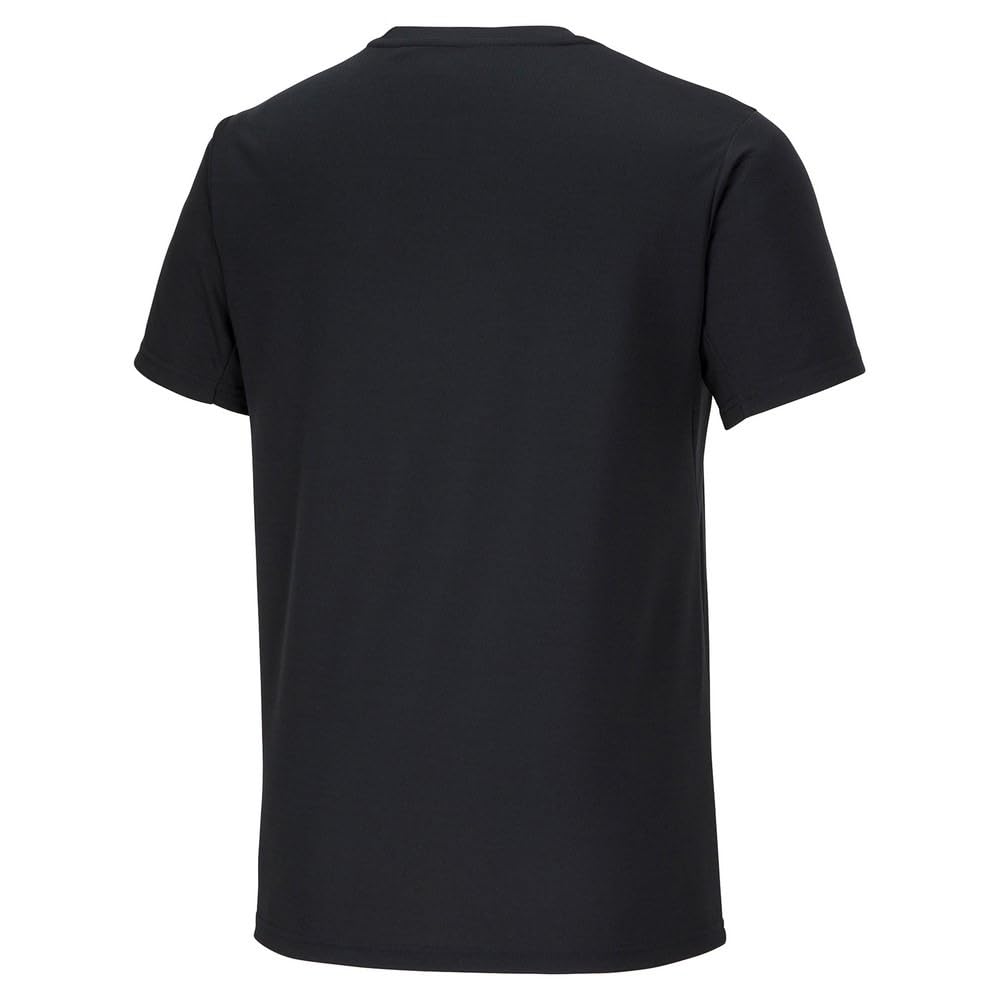 Training Wear Short Sleeve with Big and XL T-Shirt Logo, Moisture-Wicking Quick-Drying, 32MAA155, Black/Gold,