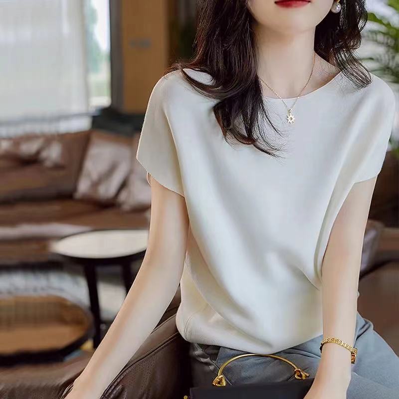 Fashion Summer Short Sleeve Knitted Sweaters Pullovers Women Tops O-Neck Knitted Women Sweater JJ25