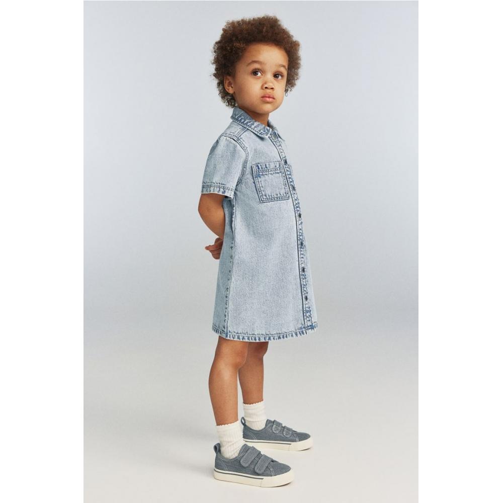 

Джинсовое платье-рубашка HMA line светло-синий