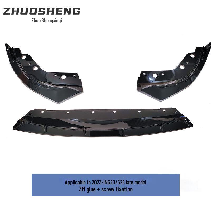 BMW 3 Series G20/G28 LCI Black Warrior Front Lip Carbon Fiber Spoiler Body Kit