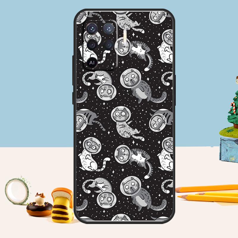 UFO Alien Cat universe Case For Oppo A5 A6 Pro A15 A16 A76 A96 A17 A57 A98 A58 A78 A18 A38 A54 A74 A94 A40 A60 A80