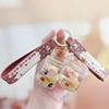 Pearl Milk Tea Bear Keychain - Floating Cartoon Pendant for Backpack or Car