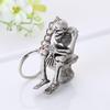 2 pcs Skeleton on Toilet Key Chain Key Ring Novelty Gift Rubber / Metal Ring