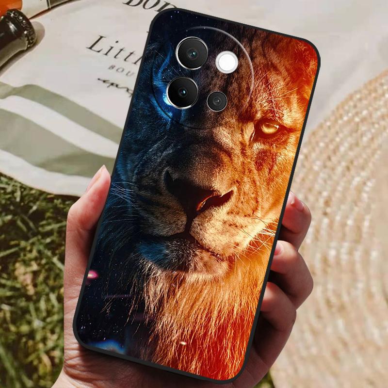 For VIVO V40 Lite 5G Case Soft Silicone Cover Black Bumper TPU For Vivo V40 Lite 5G Phone Cases V40Lite Shockproof Back Covers