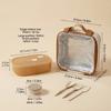Cute Kids Bento Lunch Box Set Detachable 3 Compartment Plastic Meal Prep Food Storage Containers Microwavable Portable Snack Box