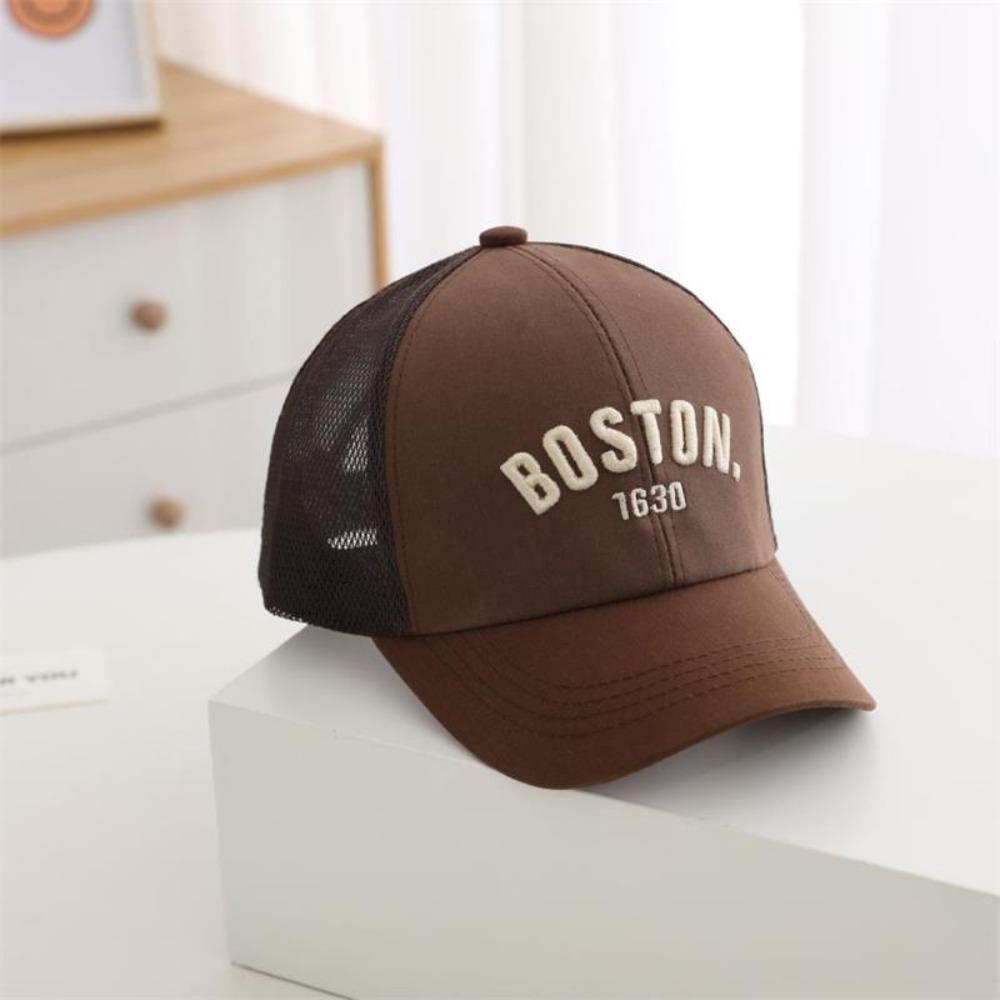 Letter Embroidery Peaked Hat Breathable Mesh Sun Hats Casual Baby Baseball Cap  Summer