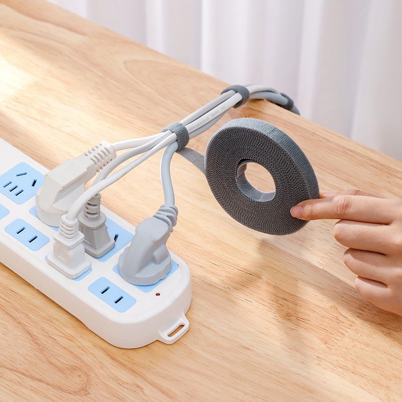 Tearable Velcro Cable Organizer Bundle - 5M: Desktop Wire Management & Fixing Tie