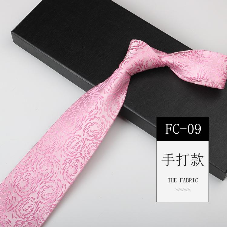 Light Tie Men, Business Banquet Photography Wedding Pink Purple Suit Shirt High-End Pattern Hand Style