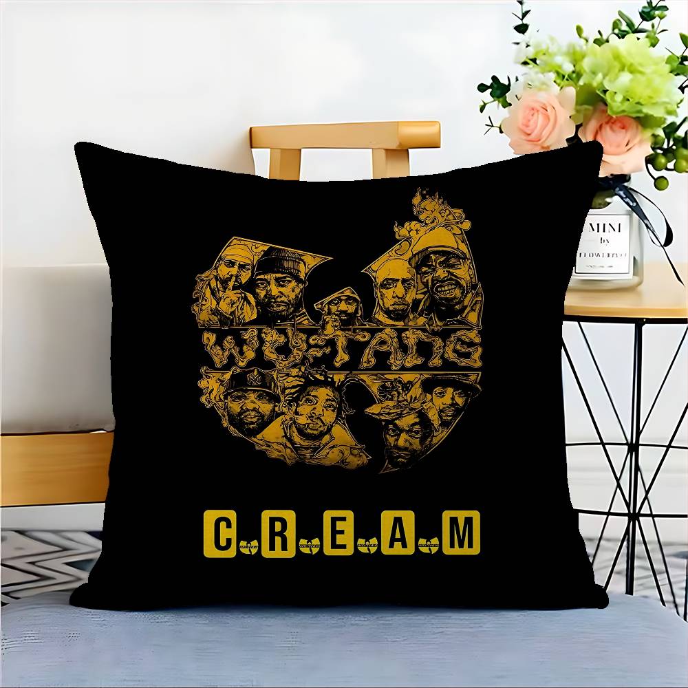 

WU-T--TANGs CLANs Band Cushion Cover Pillowcase Upholstery Sofa Throw Pillow Home Decor Pillowcas 12x12Inch