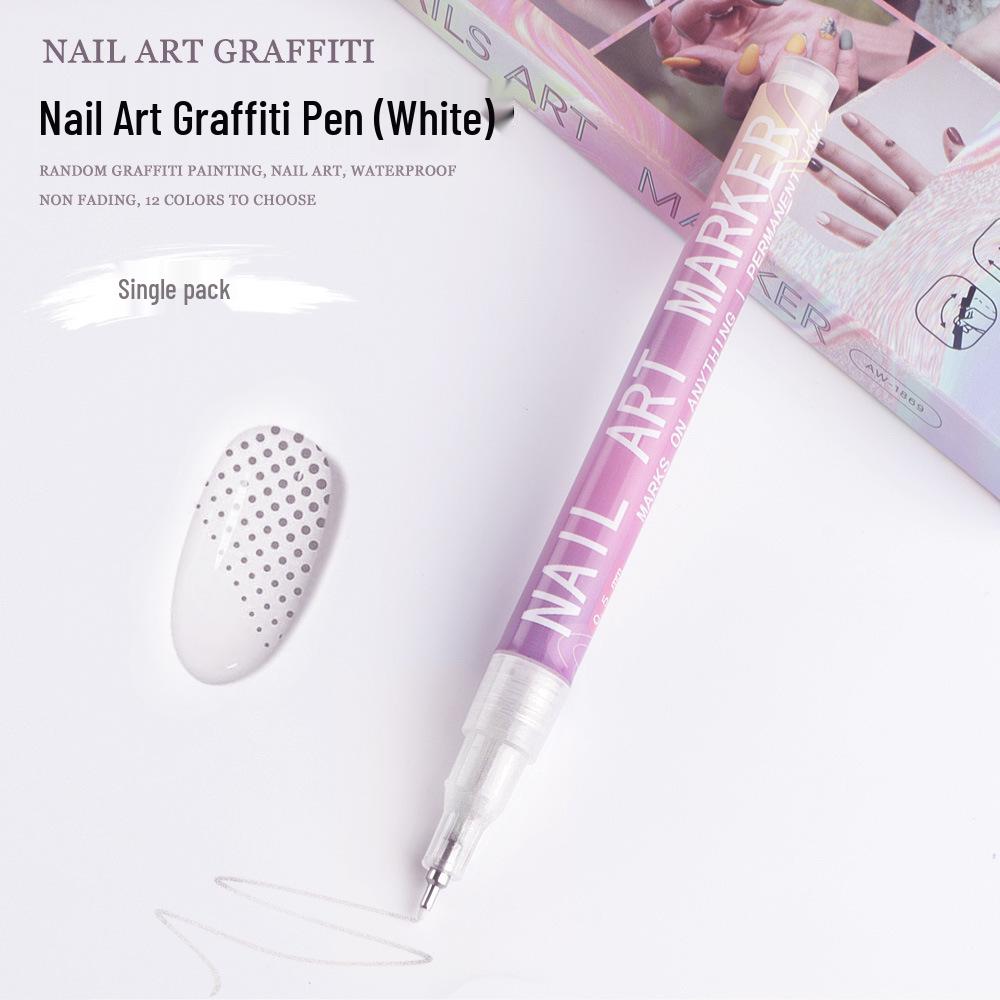 Shein Cross-Border Hot Sale Nail Art Pen Set - DIY Color Painting & Graffiti Highlighter Acrylic Marker for Outlining