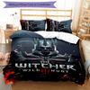 3pcs The W-Witcher 3 Wild Hunt GAME  pattern bedding set duvet cover set includes duvet cover &pillowcases, perfect all season bedroom decoration & gi