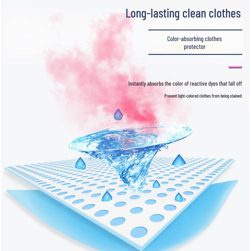 Color-Absorbing Anti-Dye Laundry Sheets for Mixed Washes
