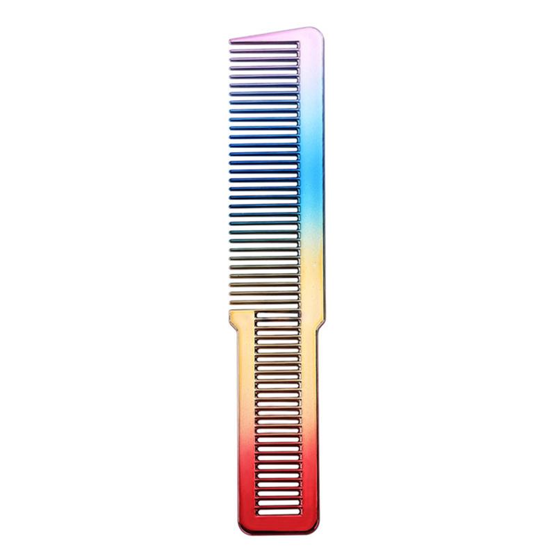 Electroplating Haircut Hairdressing Comb Colorful Rainbow Comb Portable Barber Hairdressing Tool Men Hair Salon Combs Brushes