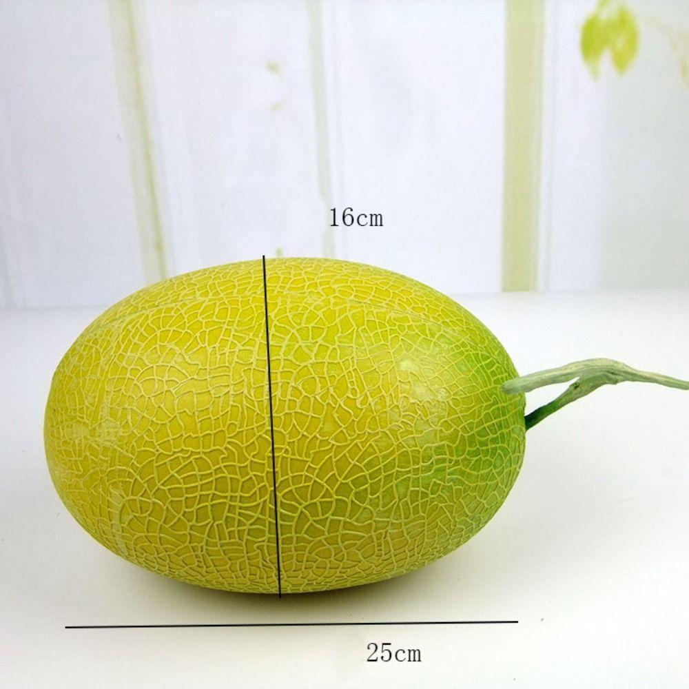 Food Model Fake Cantaloupe Melon Plastic Simulation Fruit Artificial Cantaloupe Melon Home Decor