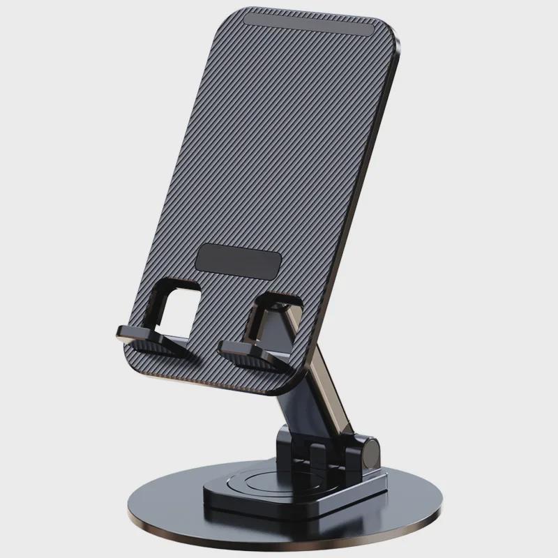 360° Rotating Metal Mobile Stand: Adjustable Height & Foldable for iPad/Tablets
