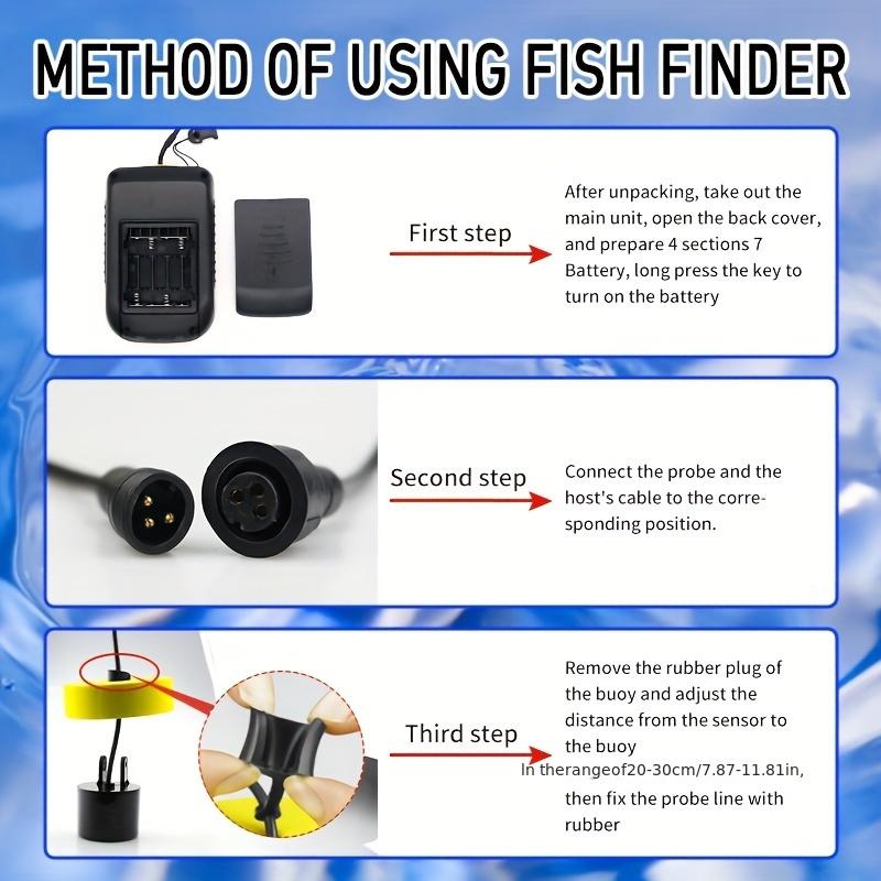 Portable Fish Finder Fishing Sonar Sounder High Quality Color HD screen Wired Alarm Transducer Fishfinder Fishing Echo Sounder