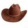 Western Vegan Suede Hat Cowboy Hat Jazz Panama Hat Unisex Women'S Hat Wide Brim Cowboy Hat Women'S Hat Chapu Cowboy